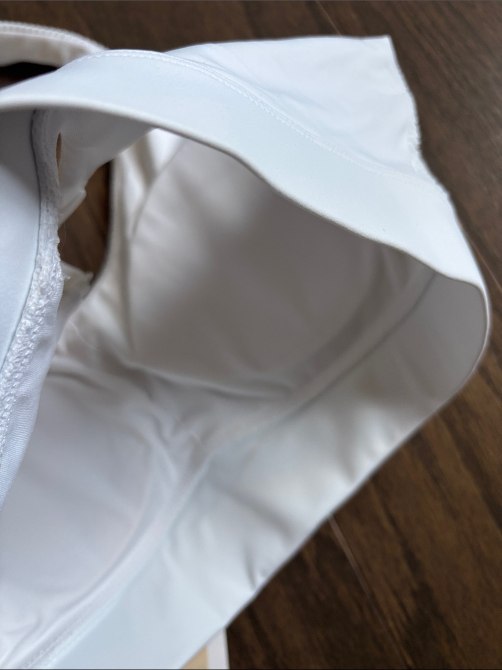 NWT Zyia White Textured Racerback Sports Bra - Picture 5 of 6